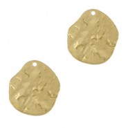 DQ Metal charm irregular 18x16mm Gold